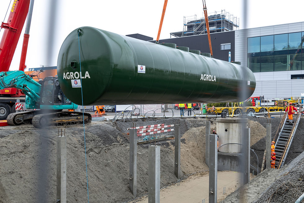 AGROLA SG | Versenkung eines Tanks bei einem Neubau